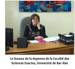 Le bureau de la doyenne de la Faculté des Sciences Exactes, Université de Bar-Ilan